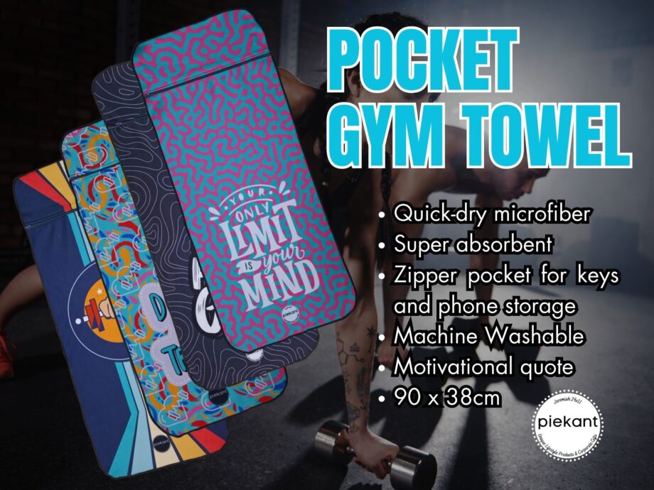 Gym Towel with a Pocket