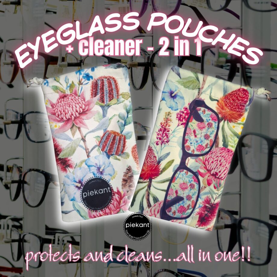 Eyeglass Pouches + Cleaner = 2in1